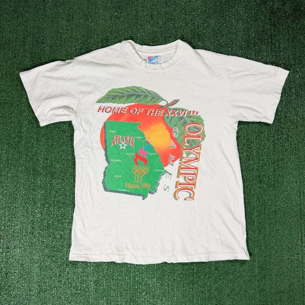 Vintage Hanes Atlanta 1996 Olympic Games T-Shirt White XL